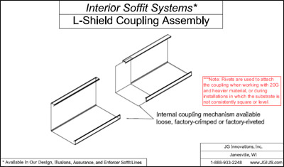 Interior Soffit Systems L-Shield Coupling Assembly